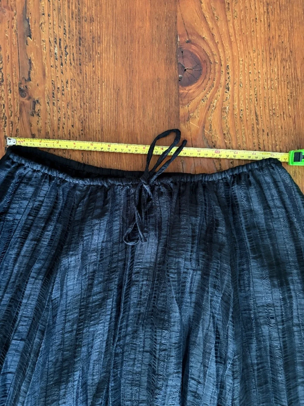 NWT J. Crew Linen Blend Pleated Drawstring Black Skirt with Split Size Medium
